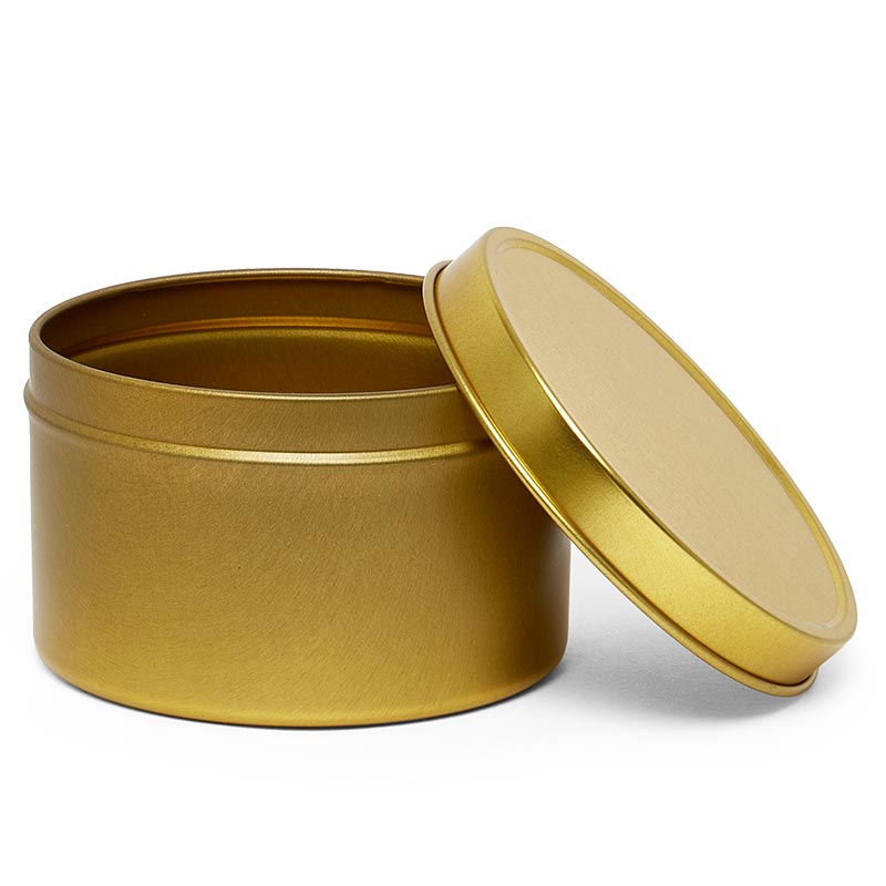 Gold Deep Round Tin Cans (288/Pack)